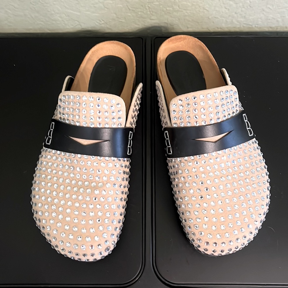 JW Anderson embellished leather clogs mules slippers Size 38